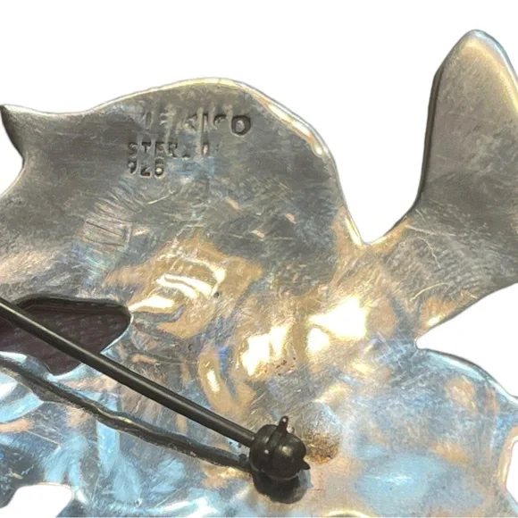 Taxco Sterling Silver Whimsical Mermaid Brooch - Picture 3 of 4